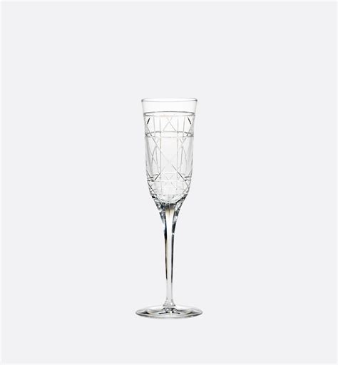 Engraved Champagne Flute Cannage .